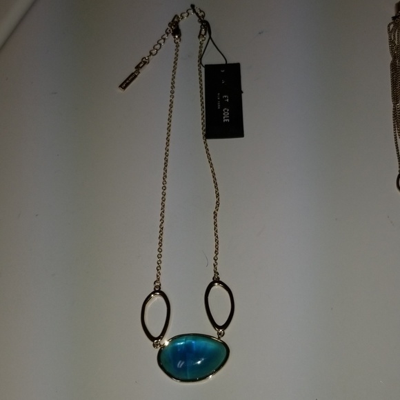KENNETH COLE BLUE STONE NECKLACE NWT - Picture 5 of 6